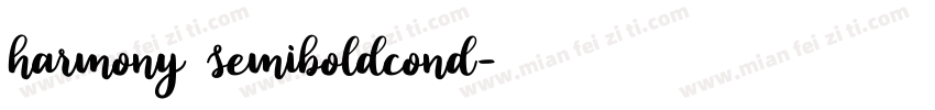harmony semiboldcond字体转换